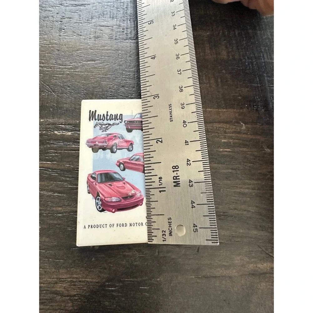 Vintage Ford Mustang Magnets Set 30th Anniversary Red Classic Muscle Car Decor